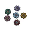Colorful flower decorative buttons, fashionable clothing accessories, available in multiple colors and hand-stitched Item Picture